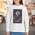 High Priestess Tarot Art Celestial Mystic Book Lover Youth Long Sleeve Tee