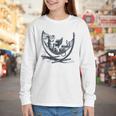 Italian Greyhound Whippet Dog Reading Book Hammock Iggy Mom Youth Long Sleeve Tee