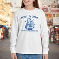 Just a Girl Who Loves Books Book Lover Bookish Youth Long Sleeve Tee