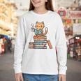 Kawaii Cat Coffee Books Teacher Men Women Girls Kids Youth Long Sleeve Tee Kawaii Cat Coffee Books Teacher Men Women Girls Kids Youth Long Sleeve Tee
