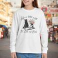 Life Better With 2 Cats Books Kitten Kitty Women Girls Kids Youth Long Sleeve Tee