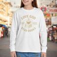 Love God Drink Coffee Read Books Lovers Vintage Christian Youth Long Sleeve Tee Love God Drink Coffee Read Books Lovers Vintage Christian Youth Long Sleeve Tee