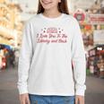 I Love You To The Library And Back Book Lover Quote Youth Long Sleeve Tee