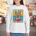 Love Reading And Giraffes Cute Giraffe Reading Book Lovers Youth Long Sleeve Tee