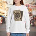 Queen Of Books Playing Card Aesthetic For Book Lovers Premium Tri-Blend Youth Long Sleeve Tee