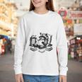 Raccoon Reading A Book Vintage Trash Reader Youth Long Sleeve Tee
