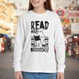Read More Books Ghost Halloween Reading Teacher Literacy Youth Long Sleeve Tee Read More Books Ghost Halloween Reading Teacher Literacy Youth Long Sleeve Tee