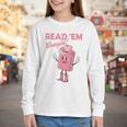 Read 'Em Western Cowgirl Retro Groovy Reading Books Youth Long Sleeve Tee Read 'Em Western Cowgirl Retro Groovy Reading Books Youth Long Sleeve Tee