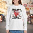 Read Your Heart Out Teacher Valentines Book Lover Youth Long Sleeve Tee