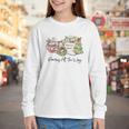 Reading All The Way Christmas Book Lover For Women And Teens Youth Long Sleeve Tee