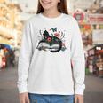 Retro Cute Cat Floral Book Librarian Vintage Floral Cat Book Youth Long Sleeve Tee Retro Cute Cat Floral Book Librarian Vintage Floral Cat Book Youth Long Sleeve Tee