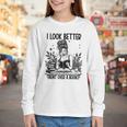 Smutty Spicy Book Smut Reader I Look Better Bent Over A Book Youth Long Sleeve Tee