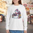 Snowman Reading Book Lovers Christmas Bookworm Librarian Youth Long Sleeve Tee Snowman Reading Book Lovers Christmas Bookworm Librarian Youth Long Sleeve Tee