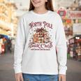 Vintage Retro North Pole Book Club Hot Cocoa Youth Long Sleeve Tee