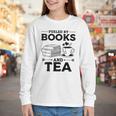 Women's Fueled By Books And Tea Book Lover Bookworm Reading Books Youth Long Sleeve Tee