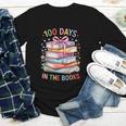 100 Days In The Books Cute Book 100 Days Of School Teachers Youth Long Sleeve Tee