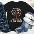 100 Days Of School 100th Day In The Books Reading Teacher Youth Long Sleeve Tee
