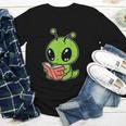 Alien Reading Book Believe In Yourself Kids Women Men Youth Long Sleeve Tee