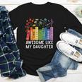Awesome Like My Daughter Books Floral Proud Mom Women Youth Long Sleeve Tee