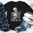 Never Better Skeleton Read Reading Book Librarian Men Women Youth Long Sleeve Tee Never Better Skeleton Read Reading Book Librarian Men Women Youth Long Sleeve Tee