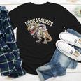 Book Reading Dinosaur T-Rex Dino Bookworm Youth Long Sleeve Tee