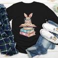 Books Bookworm Reader Book Cute Reading Bunny With Glasses Youth Long Sleeve Tee