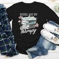 Books Are My Therapy Summer Reading Book Lovers Youth Long Sleeve Tee