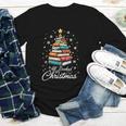 Christmas Book Tree Shirt Book Lover Librarian All Booked For Christmas Women's Christmas Book Lover Librarian Youth Long Sleeve Tee