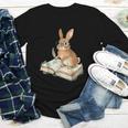 Cute Bunny Reading Book Glasses Bookworm Youth Long Sleeve Tee Cute Bunny Reading Book Glasses Bookworm Youth Long Sleeve Tee