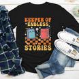 Cute Librarian Library Book Lover Keeper Of Endless Stories Youth Long Sleeve Tee
