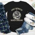 Easily Distracted By Books And Dragons Book Dragon Lover Youth Long Sleeve Tee Easily Distracted By Books And Dragons Book Dragon Lover Youth Long Sleeve Tee
