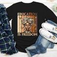 Education Is Freedom Teacher Books Black History Women Youth Long Sleeve Tee