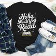 Haha Made You Read Books Bookworm Teacher Librarian Youth Long Sleeve Tee