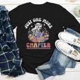 Just One More Chapter Skeleton Reading Book Bookworm Reader Youth Long Sleeve Tee