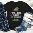 Most Likely To Read A Book Matching Christmas Elf Youth Long Sleeve Tee Most Likely To Read A Book Matching Christmas Elf Youth Long Sleeve Tee