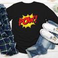 POW -Adults Kids Comic Book Cartoon Pop Art Novelty Sarcastic Youth Long Sleeve Tee