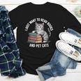 Retro I Just Want To Read Books And Pet Cats Youth Long Sleeve Tee