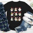 Santa Ghost Reading Books Christmas Library Teacher Youth Long Sleeve Tee