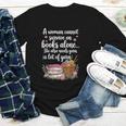 Woman Cannot Survive On Books Alone She Also Needs Yarn Youth Long Sleeve Tee