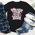 Women Read Your Heart Out Valentine's Day Teacher Book Youth Long Sleeve Tee