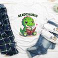 Book Lover Reading Dinosaur Readosaurus Library Youth Long Sleeve Tee
