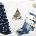 All Booked For Christmas Book Christmas Tree Lights Xmas Youth Long Sleeve Tee