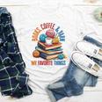 Books Coffee & Yarn Lover My Favorite Things Youth Long Sleeve Tee
