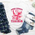 Cupid's Favorite Teacher Valentines Day Heart Book Lover Youth Long Sleeve Tee