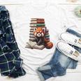 Cute Red Panda Reading Book Animal Bookworm Youth Long Sleeve Tee