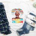 Education Is Freedom Afro Books Youth Long Sleeve Tee