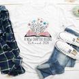 Floral Book A New Chapter Begins Retired 2026 Retirement Youth Long Sleeve Tee