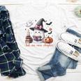 Ghost Reading Book Coquette Bow Halloween Girl Toddler Kid Premium Youth Long Sleeve Tee