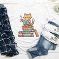 Kawaii Cat Coffee Books Teacher Men Women Girls Kids Youth Long Sleeve Tee Kawaii Cat Coffee Books Teacher Men Women Girls Kids Youth Long Sleeve Tee