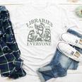 Libraries Are For Everyone Racoon Read Banned Book Librarian Youth Long Sleeve Tee